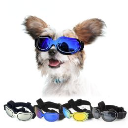 Dog Goggles Small Dog Sunglasses UV Protection Big Cat Glasses Fog/Windproof Outdoor Doggy Eyewear with Adjustable Band for Small Dogs