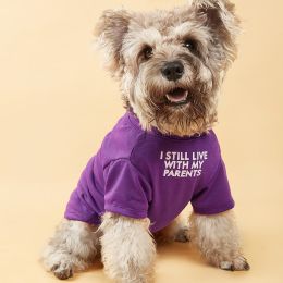 Pet Clothes For Small & Medium Dogs; Letter Pattern Dog T-Shirts Cat Clothes; Breathable Pet Tee