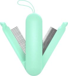 Pet Life 'JOYNE' Multi-Functional 2-in-1 Swivel Travel Grooming Comb and Deshedder