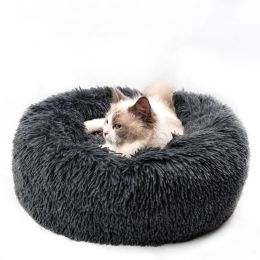 (Do Not Sell on Amazon) Pet Beds for Cats, Anti Anxiety Fluffy Dog Bed Cuddler with Anti-Slip & Water-Resistant Bottom, Washable Calming Dog Bed RT