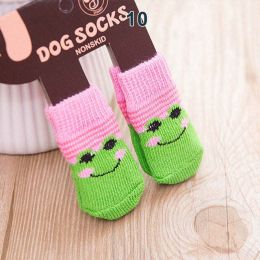 Wholesale 4 Piece Knit Socks Claws Warm Non-Slip Puppy Shoes Socks (size: L, color: 10)