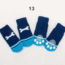 Wholesale 4 Piece Knit Socks Claws Warm Non-Slip Puppy Shoes Socks (size: L, color: 13)