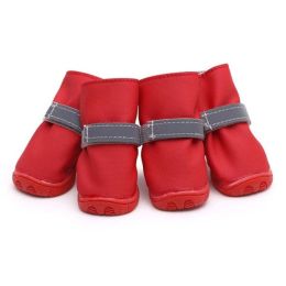 Wholesale waterproof dog shoes (size: S, color: red)