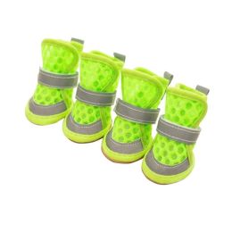 Wholesale pet breathable mesh dog shoes (size: L, color: Green Dog Shoes)