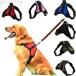 Dog Chest Harness Explosion-Proof Traction Rope For Medium and Large Dog Cat Lash Nylon Material Golden Retriever Pet Supplies (size: S For 5-12Kg, color: pink)