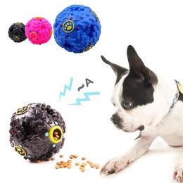 Pet Dog Squeaker Missing Food Ball Squeak Puppy Big Dog Puzzle Training Toys for Dogs French Bulldog Pug Balls Pets Accessories (size: 7Cm, color: blue)