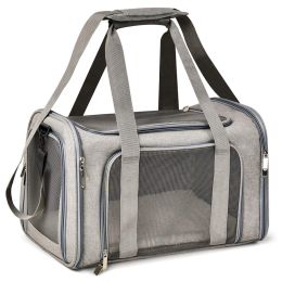 Carrier for Cat Pet Soft Transport Bag Foldable Dog Backpack 4 Open Doors Cat Ventilate Travel Bag Pet Supplies (size: 45X28X28(Cm), color: blue)