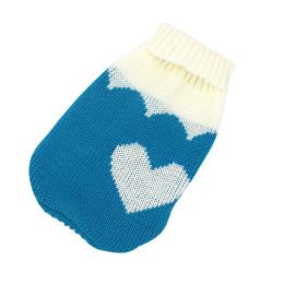 Christmas cat and dog sweaters (size: Xxl Within 2.5-4Kg, color: Blue Heart)