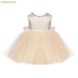 fluffy tulle skirt (size: 120Cm, color: Champagne)