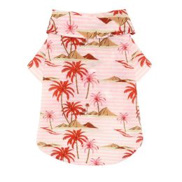 Hawaiian Style Printed Cat Clothes (size: Xl, color: pink)