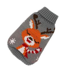 Christmas cat and dog sweaters (size: 3Xl Within 3.5-6.5Kg, color: Grey Elk)