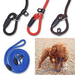 High Quality Pet Dog Leash Rope Nylon Adjustable Training Lead Pet Dog Leash Dog Strap Rope Traction Dog Harness Collar Lead (size: 0.8*130Cm, color: red)