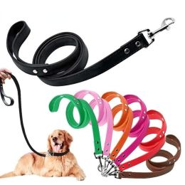 PU Leather Cat Dog Leash Soft Walking Dog Collar Leash Running Training Dog Harness Lead Leash Puppy Pet Small Dog Leash Belt (size: 1.5X120Cm, color: Gold)