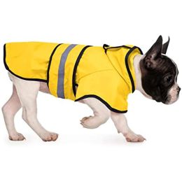 Reflective Dog Raincoat Hooded Slicker Poncho for Small to X-Large Dogs and Puppies; Waterproof Dog Clothing (size: medium, color: Clear)