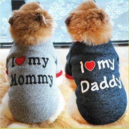 Letter Print Pet Sweater For Dog & Cat; Warm Dog Sweater Soft Cat Sweatshirt; Winter Pet Apparel (size: L, color: Dark Grey)
