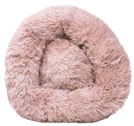 Pet Life 'Nestler' High-Grade Plush and Soft Rounded Dog Bed (size: large, color: pink)
