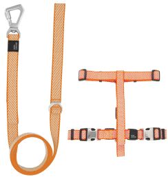 Pet Life 'Escapade' Outdoor Series 2-in-1 Convertible Dog Leash and Harness (size: small, color: Orange)